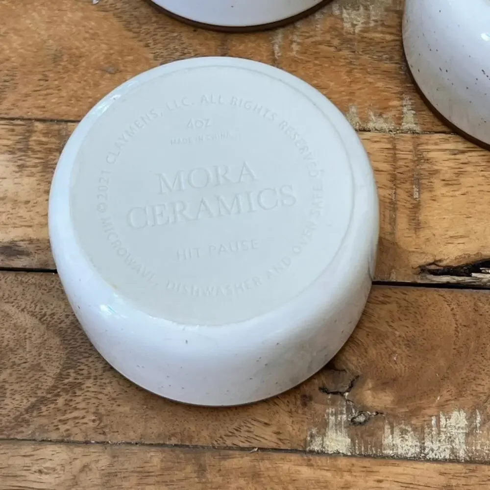 Mora Ceramic Ramekin Small Oven Safe Baking Dishes Cups 4oz Set of 3